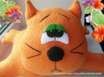 Выкройка подушки-игрушки рыжий котик
