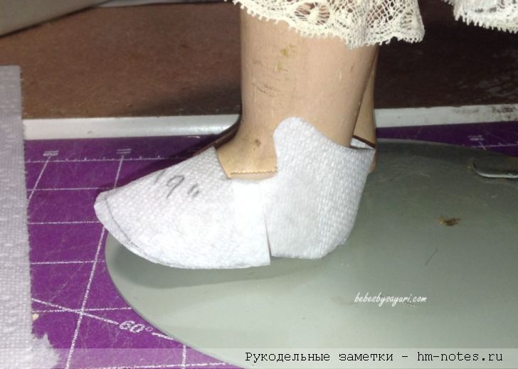 снятие выкройки для пошива кукольной обуви