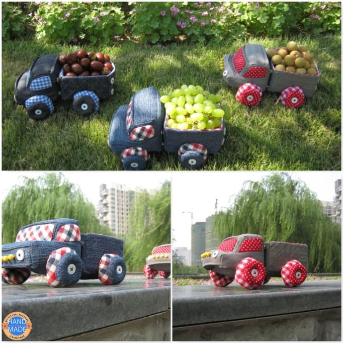 Выкройки игрушечных машинок из ткани